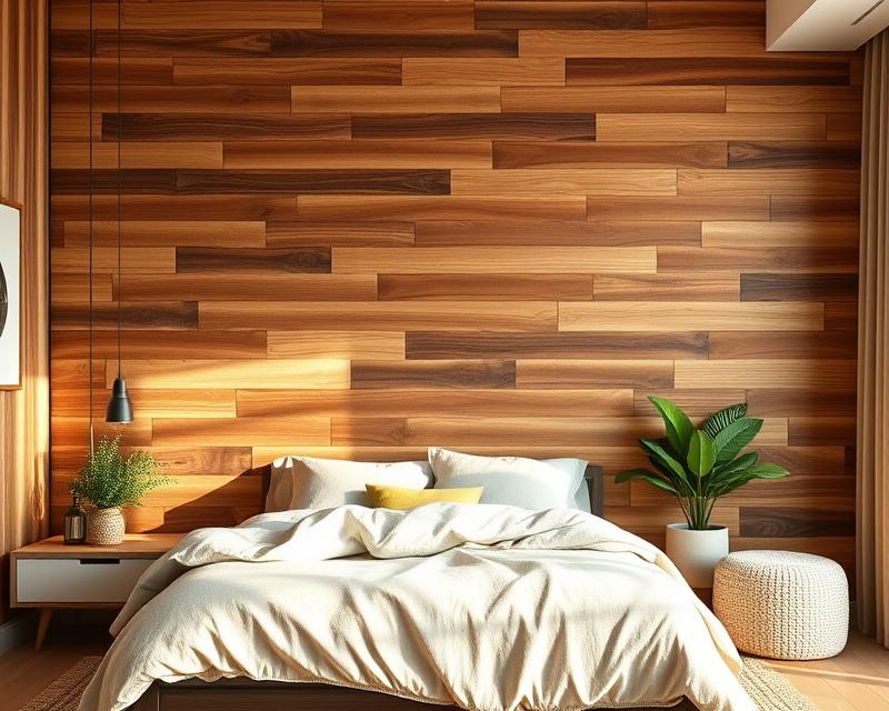 Drewniana ściana w sypialni: funkcje, style i aranżacje