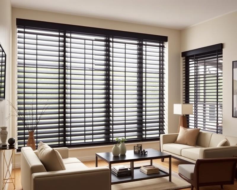 Czarne żaluzje drewniane do stylowych i nowoczesnych wnętrz