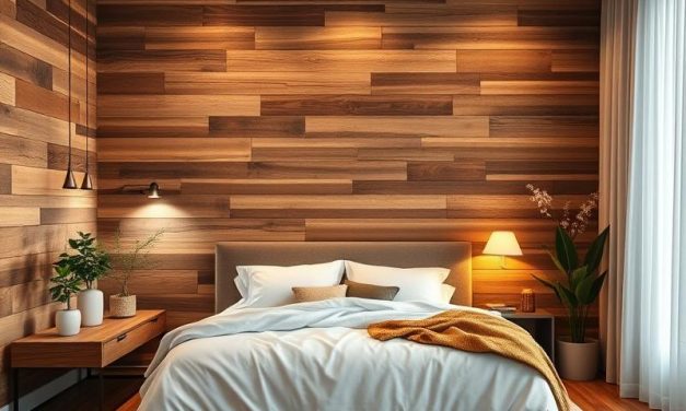 Drewniana ściana w sypialni: trendy, materiały i aranżacje