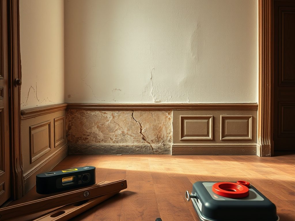 Nierówne ściany i podłogi w starym domu: skuteczne metody wyrównywania i praktyczne sposoby maskowania defektów przed wykończeniem